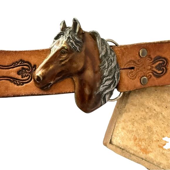 Siskiyou Buckle Co. Horse Belt Buckle & Leather Belt main image 5